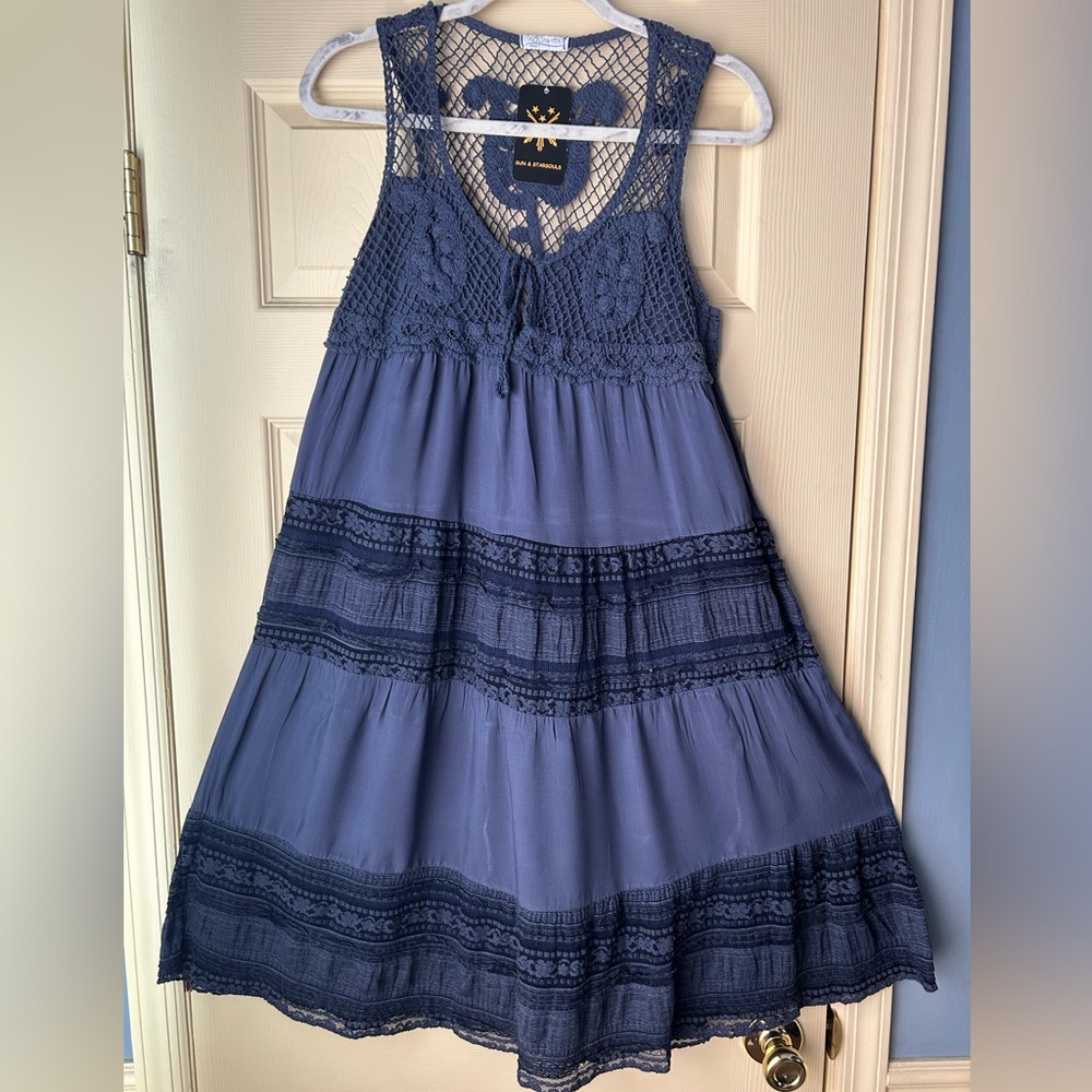 Aquavita Sundress in Dark Blue, Medium